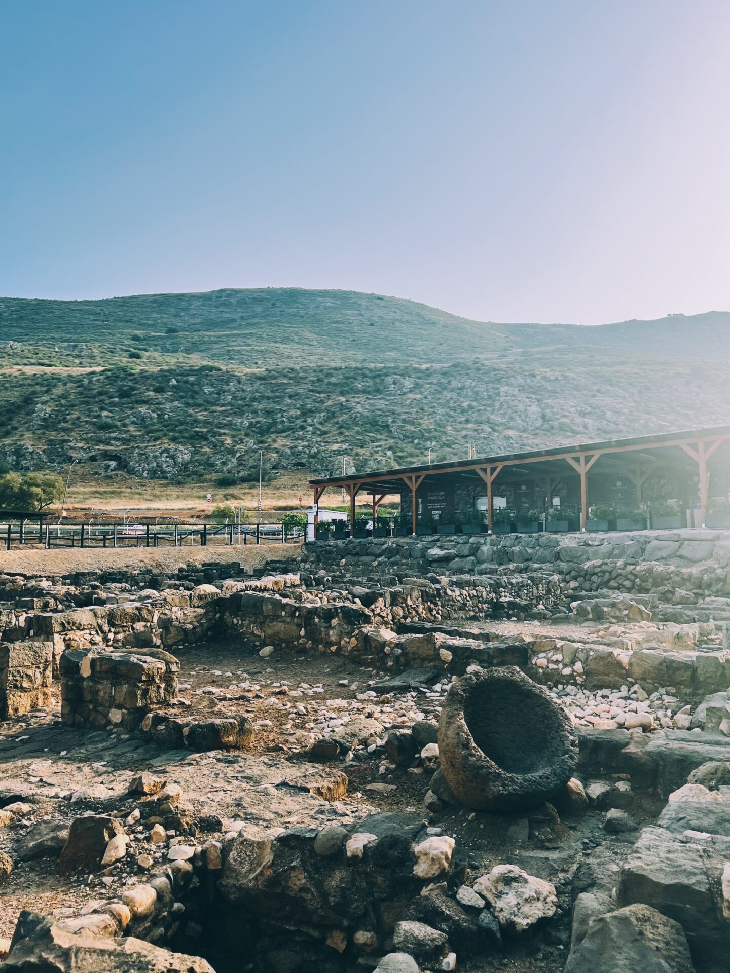 Excavated ruins at Magdala in Israel.